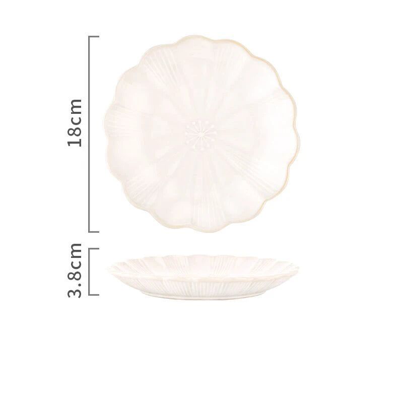 Ceramic Dinner Plate Tableware Coffee Mug Cup Steak Plate Salad Soup Noodles Bowl Chrysanthemum Dinnerware