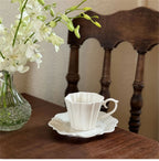 Ceramic Plates Dinner Sets Elegant White Western Food Dishes Steak Paglio Salad Plate Embossed Party Tableware Cup and Saucer