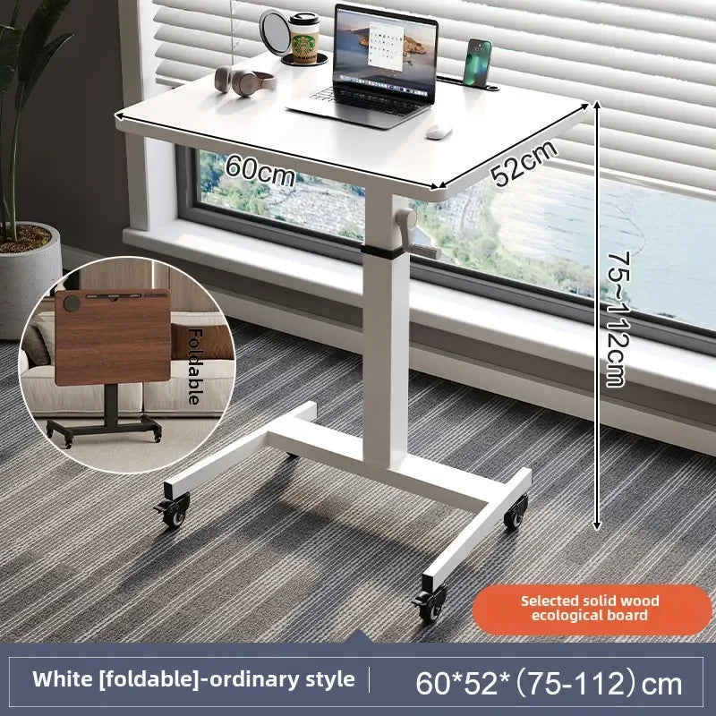 Height Adjustable Computer Desk Mobile Small Desk for Live Streaming Home Study Office Desk Standing Workstation desks