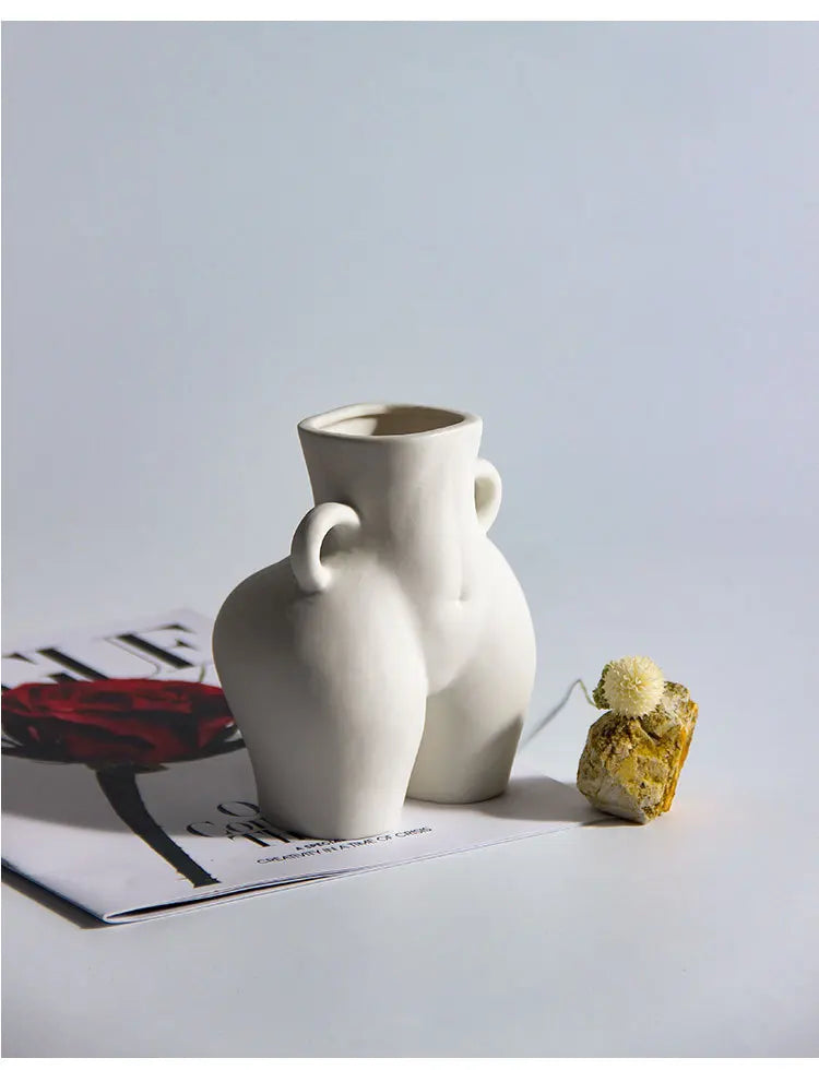 WHYOU Creative Body Art Vase Imitation Ceramic Decorative Vase Nordic Home Decoration Crafts Vase Table Desktop Ornaments Gift