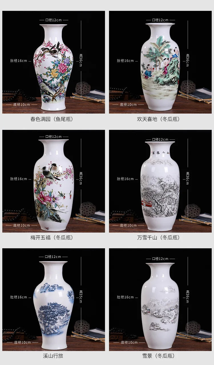Ceramic vase modern imitation ancient Chinese living room decoration vase decoration handicraft