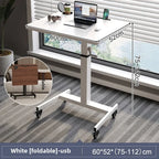 Height Adjustable Computer Desk Mobile Small Desk for Live Streaming Home Study Office Desk Standing Workstation desks