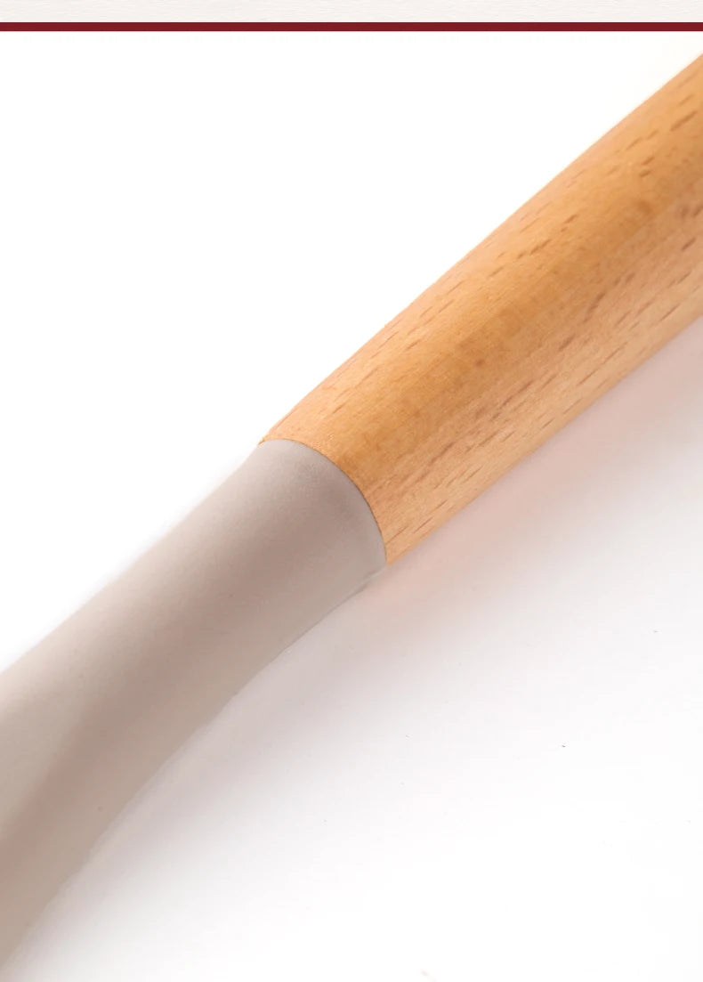 12pcs, Silicone Utensil Set, Khaki Kitchen Utensil Set With Wooden Handle, Safety Cooking Utensils Set, Non-Stick Kitchen Tools