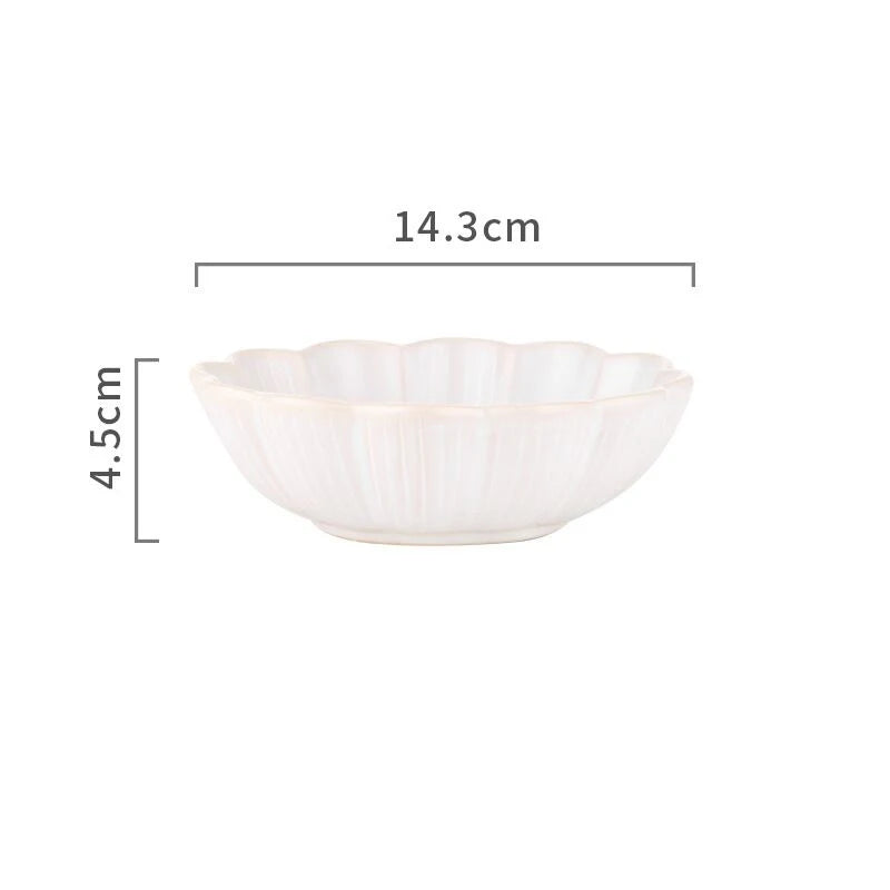 Ceramic Dinner Plate Tableware Coffee Mug Cup Steak Plate Salad Soup Noodles Bowl Chrysanthemum Dinnerware