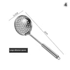 Stainless Steel Kitchen Cookware Set - Cooking Utensils Shovel Soup Spoon Turner Dinnerware - Kitchen Gadgets for Cooking