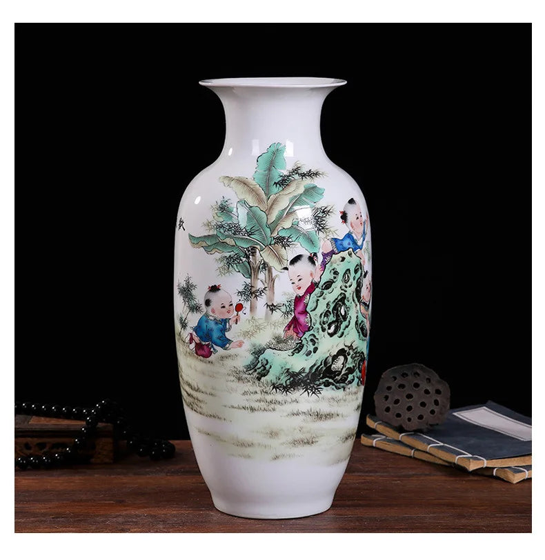 Ceramic vase modern imitation ancient Chinese living room decoration vase decoration handicraft