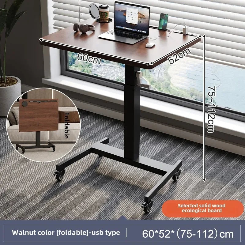 Height Adjustable Computer Desk Mobile Small Desk for Live Streaming Home Study Office Desk Standing Workstation desks