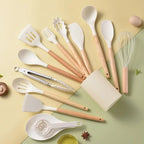 Kitchen Kit 12 Pieces Silicone Food Grade Utensils Cooking Sets Turner Spatula Measuring Spoon Practical Cookware Tool Kitchenwa