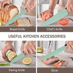 12-Piece Kitchen Utensil Set  Block,Silicone Cooking Tools/ Non-Scratch Spatula Spoon Turner, Complete Kitchen Starter Kit