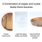 Creative Glass Food Storage Containers with Wooden Lid Kitchen Snack Fruit Candy Nut Sundries Storage Organizer for Kitchen