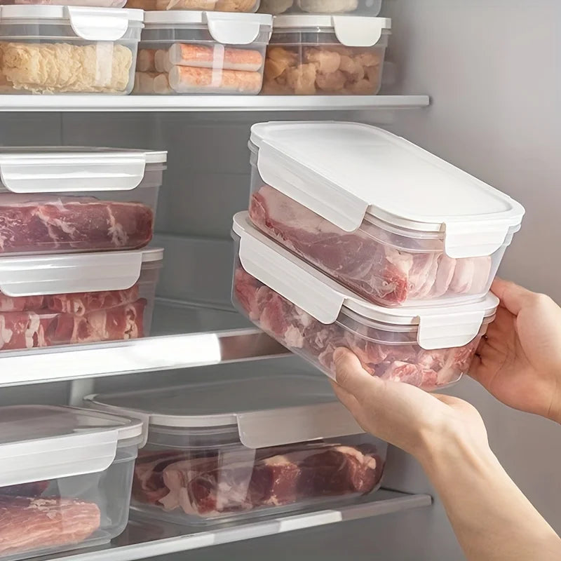 10-Pack Airtight Food Storage Containers -  Stackable Kitchen Organizers ( Leakproof, Fridge/Freezer to Outdoor Use)