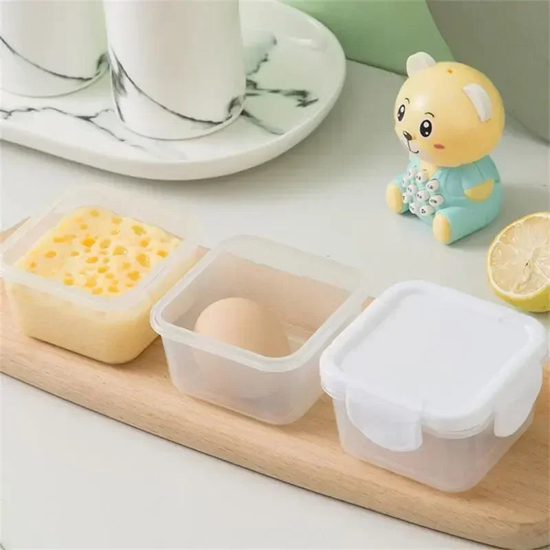 4 mini food storage containers, with leak-proof lids, sauce and condiment container, mini freezer storage container