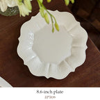 Ceramic Plates Dinner Sets Elegant White Western Food Dishes Steak Paglio Salad Plate Embossed Party Tableware Cup and Saucer
