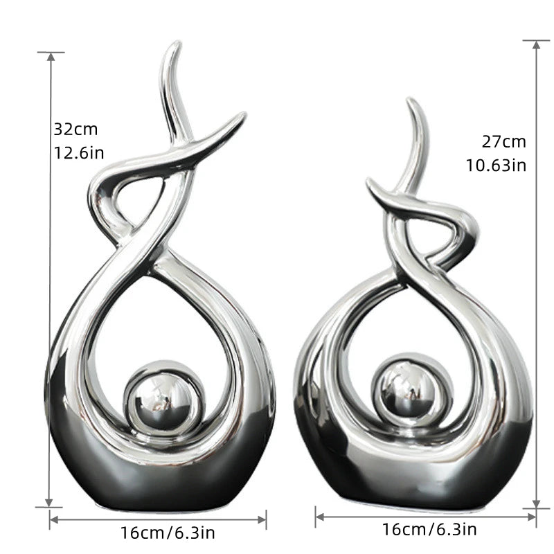 Ceramic Sculptures Ornaments Home Modern Decoration Abstract Statue Room Art Decor Luxury Porcelain Figurine Table Accessories