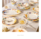 Fine China Kitchen Dinner Set Guests Gift Women Party Plates Dinnerware Sets Ceramic Breakfast Juego De Vajilla Completa Dishes