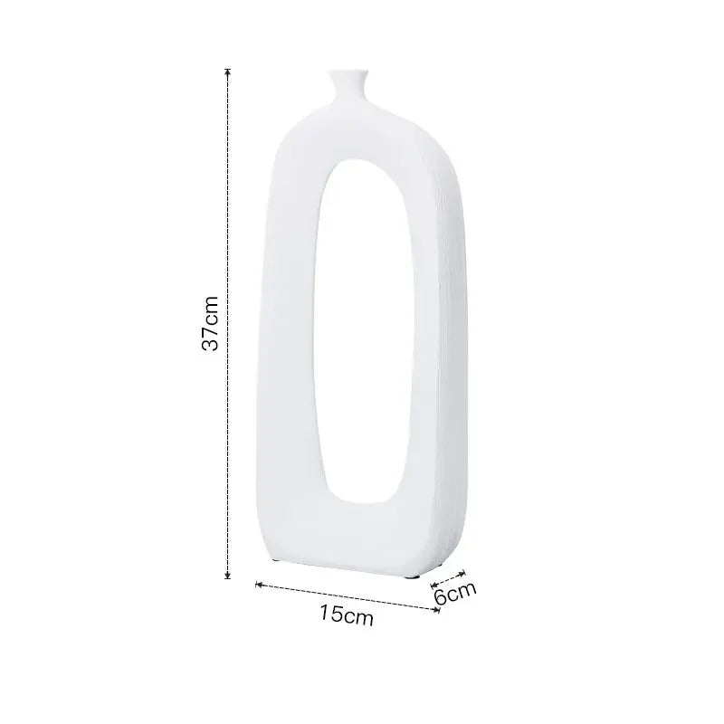 Classic Ceramic Vase Home Decor Art Crafts Decoration Contracted Porcelain Flower Pot Creative Desktop Figurines