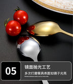 Gold Plated Stainless Steel Cutlery Sets Hotel Decorative Tableware Knife Fork Spoon Tespoon Hammered Utensils for Kitchen