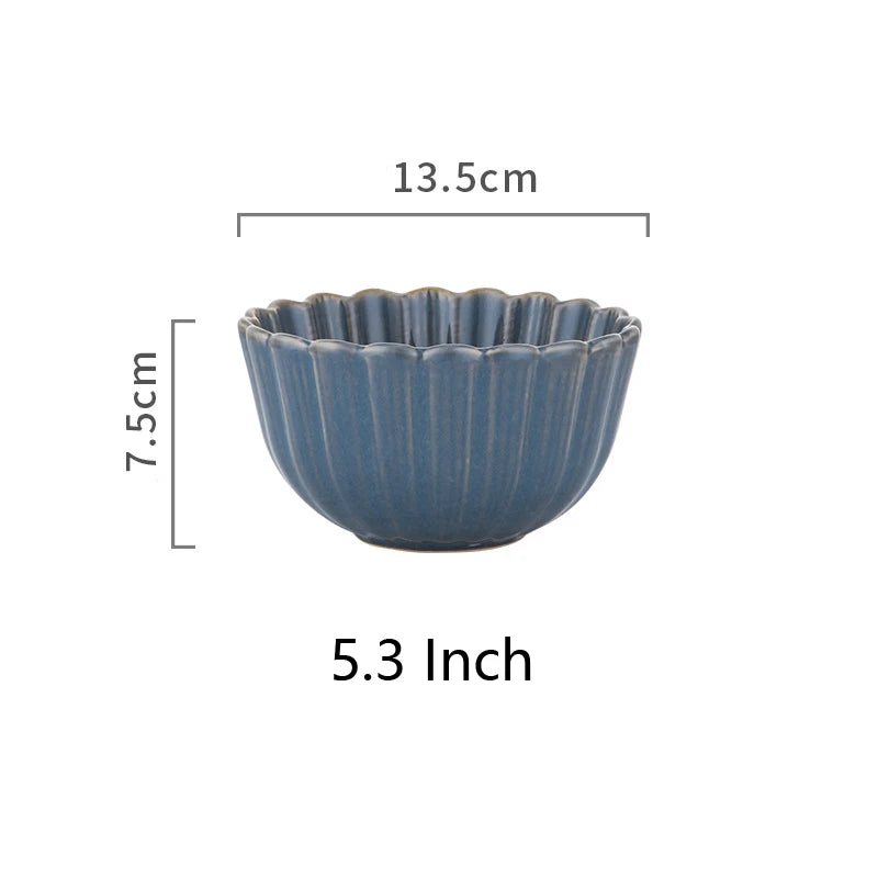 Ceramic Dinner Plate Tableware Coffee Mug Cup Steak Plate Salad Soup Noodles Bowl Chrysanthemum Dinnerware