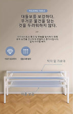 Simple Folding Desk, Desk, Home Dining Table, Rectangular Office Desk, Computer Desk, Student Learning Desk, Training Desk