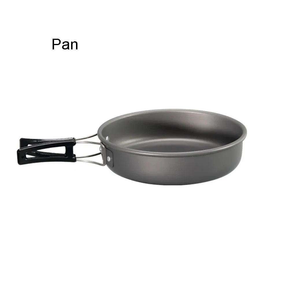 Camping Cookware Set Aluminum Nonstick Portable Outdoor Tableware  Kettle Pot Cookset Cooking Pan Bowl for Hiking BBQ Picnic