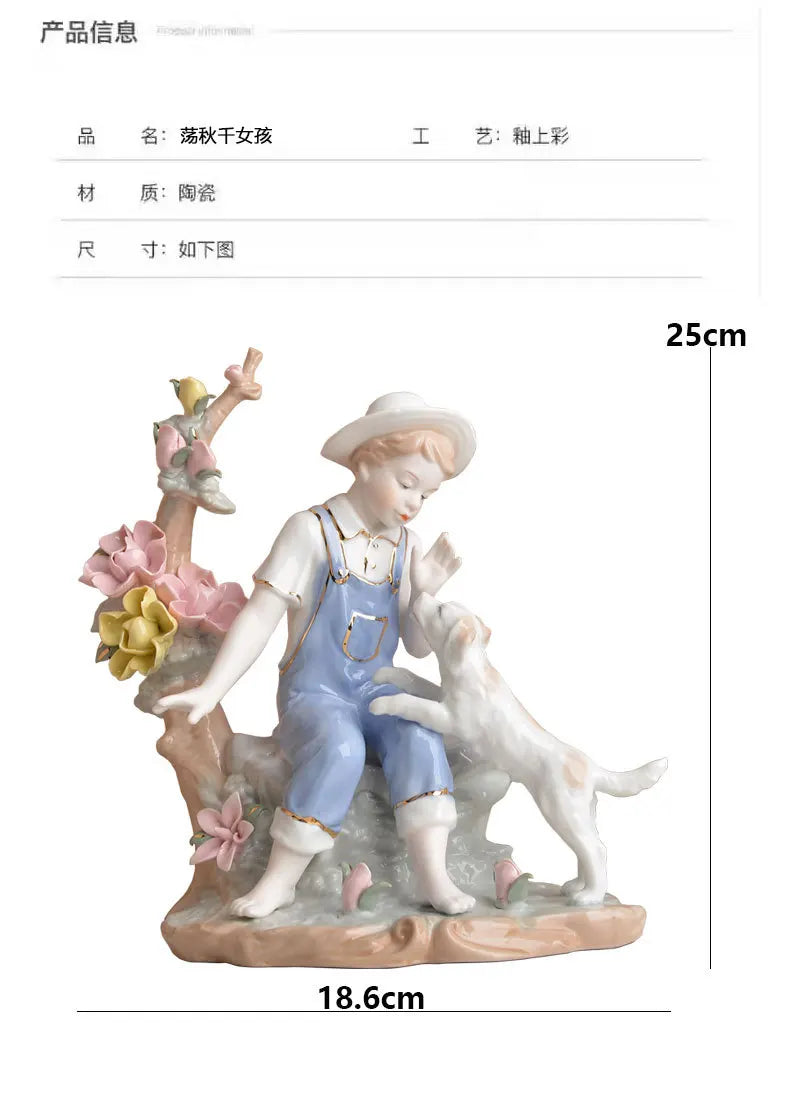 Modern minimalist European home decor character decorations living room wine cabinet decorations ceramic handicraftsjavascript: