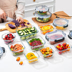 10/12pc food storage container with lid, fresh-keeping box suitable for meal preparation, lunch, and outdoor picnics