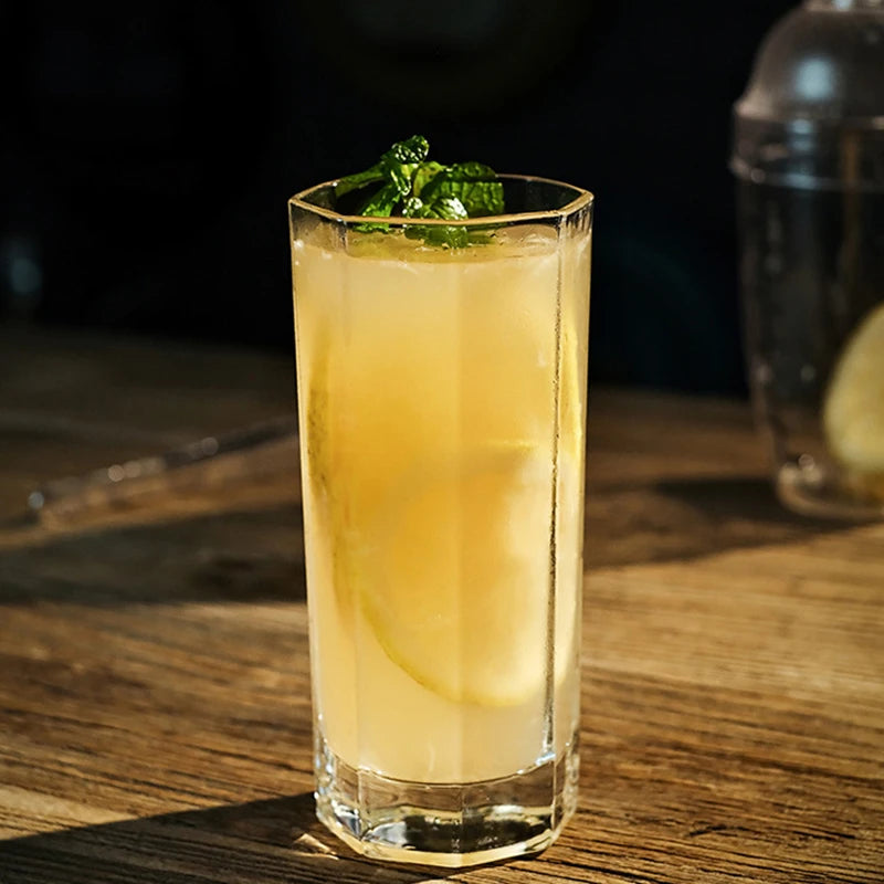 Glassware Kitchen Dining Bar Home Drinkware Tall Water Juice Drinking Glasses Set of 2pcs Transparent Tumbler Crystal Glass Cup