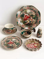 European Famous Painting Series Tableware Set Ceramic Material Underglaze Color Craftsmanship Handmade Painting