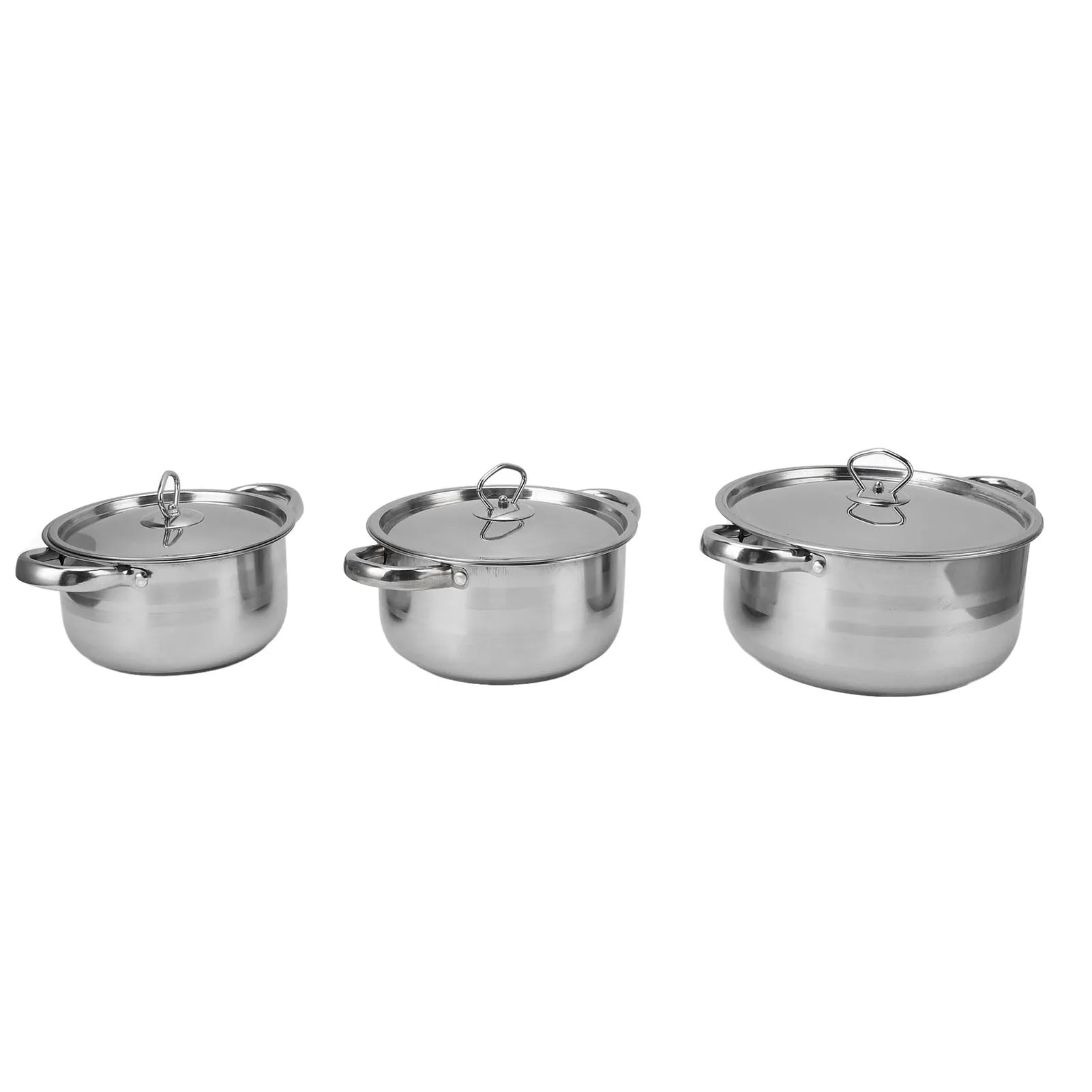 Stainless Steel Cookware Set Kitchen Cookware Set Stainless Steel Pots Pans Set with Soup Pot Saute Pan Lids for Home Cooking