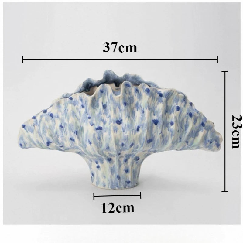 Ceramic Flower Vase Pottery Decorative Vases Modern Vase Plants and Decoration Ornaments Aesthetic Living Room Decor Accessories