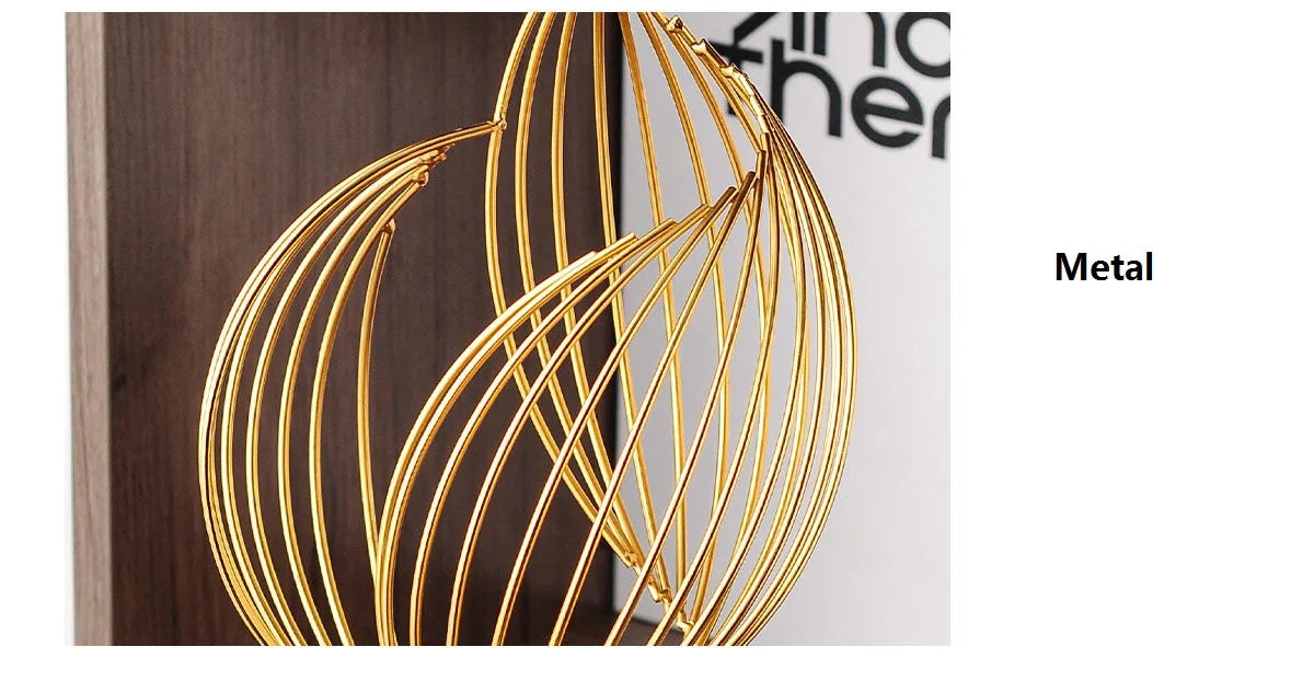 Abstract Ceramic Metal Sculpture Modern Home Decoration Living Room Desktop Office Decoration Accessories Crafts Gift W5315