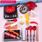 Kitchen Toys Set For Kids Girl Cooking Baby Cutting Fruit Cooking Kitchen Utensils Children's Simulation Education Pretend Play