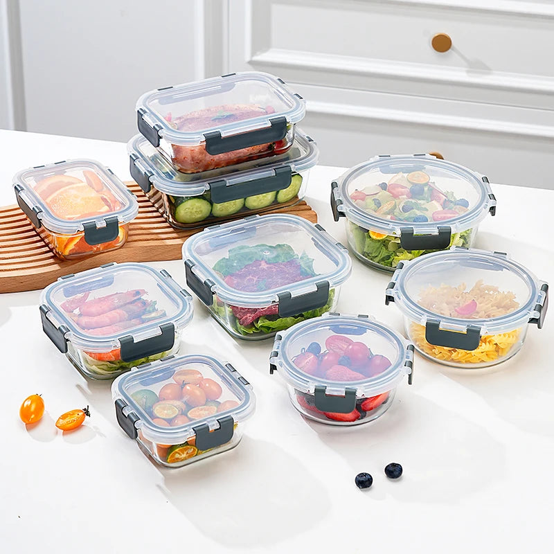 10/12pc food storage container with lid, fresh-keeping box suitable for meal preparation, lunch, and outdoor picnics