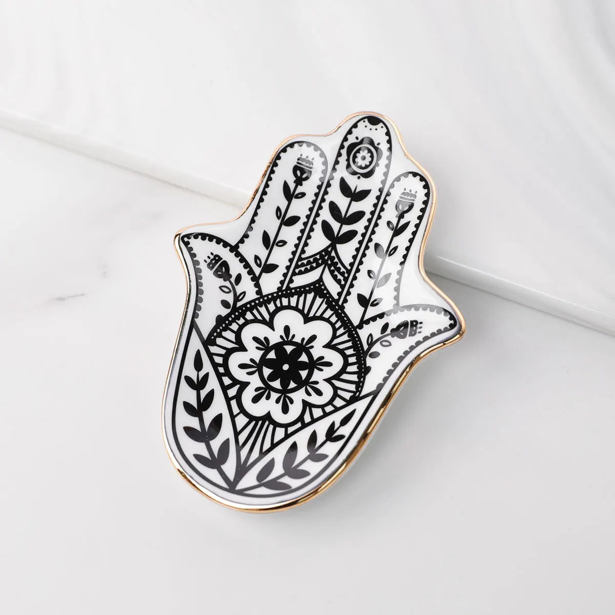 Ceramic Hand Trinket Dish, Small Jewelry Tray, Decorative Plate, Hamsa Hand, Crafts Decoration, Europe
