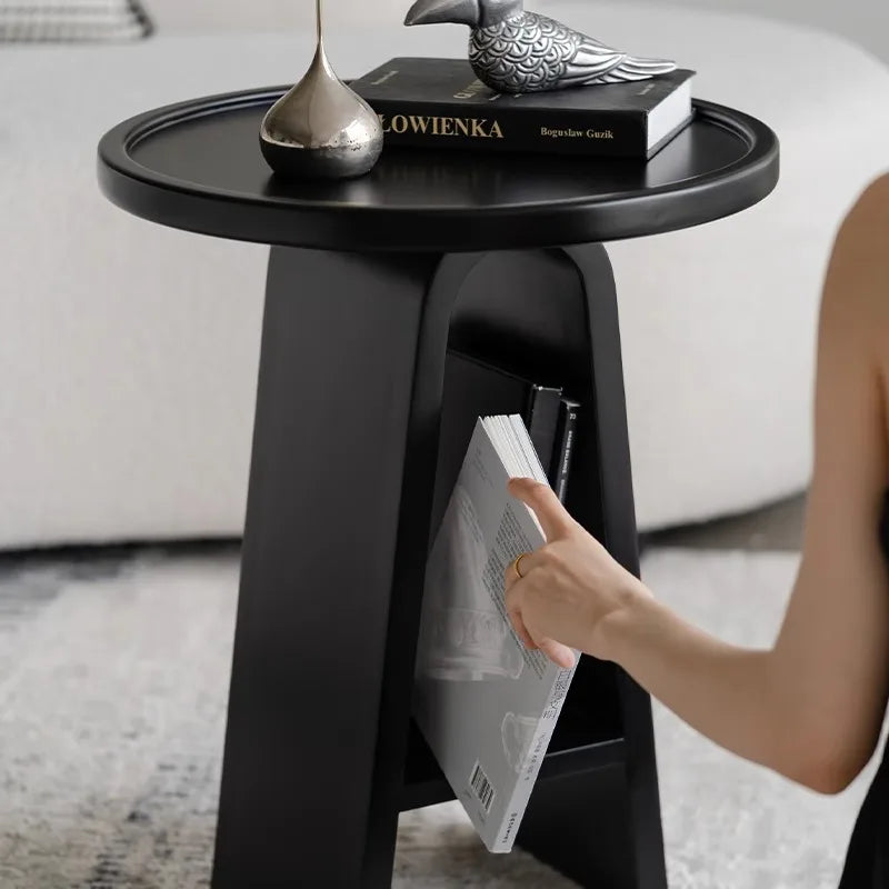 Nordic Modern Simple Living Room Coffee Table Creative Luxury Rounded Small End Tables Arc-shaped Corners Sofa Beside Home Decor