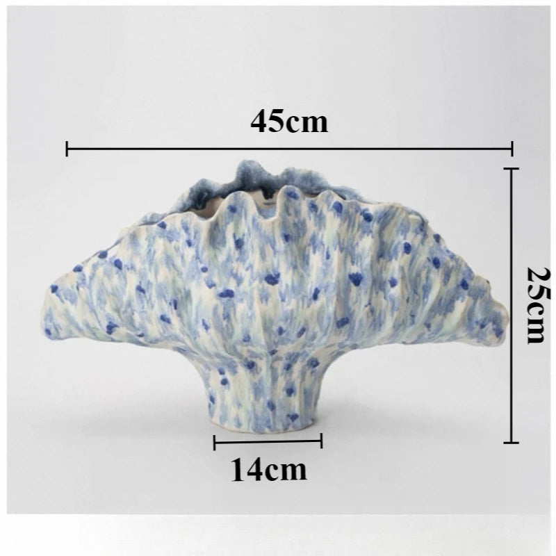 Ceramic Flower Vase Pottery Decorative Vases Modern Vase Plants and Decoration Ornaments Aesthetic Living Room Decor Accessories