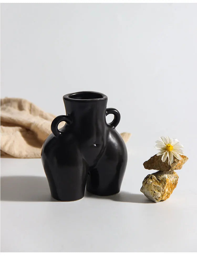 WHYOU Creative Body Art Vase Imitation Ceramic Decorative Vase Nordic Home Decoration Crafts Vase Table Desktop Ornaments Gift