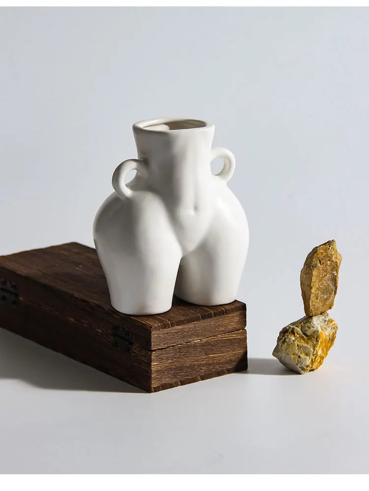 WHYOU Creative Body Art Vase Imitation Ceramic Decorative Vase Nordic Home Decoration Crafts Vase Table Desktop Ornaments Gift