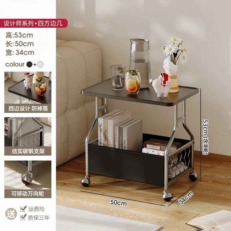 Modern Mobile Side Table Beauty Trendy Exquisite Glamour Coffee Table Luxury Elegant Mesa De Centro Sala Living Room Furniture