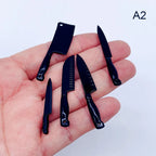 1 Set Doll House Mini Kitchen Knife Cooking Utensils Model for Dollhouse Kitchen Furniture Decoration Accessories Toy