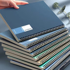 4-Piece A5 Spiral Notebooks In Gradient Blue Series - Perfect For Students & Office Use